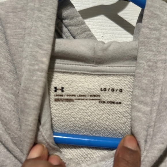 Under Armour Gray Hoodie with Black Logo - Picture 3 of 3
